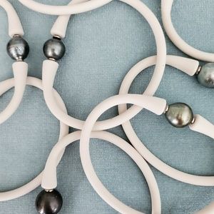 Oyster Silicone & Tahitian Pearl Bracelets